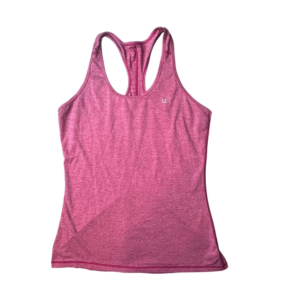 Champion Tank Top Womens L Pink Heathered Racerback Activewear Gym‎ W1155T
